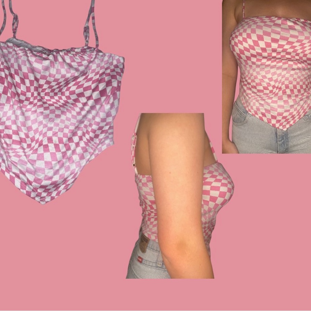 Pink checkered top